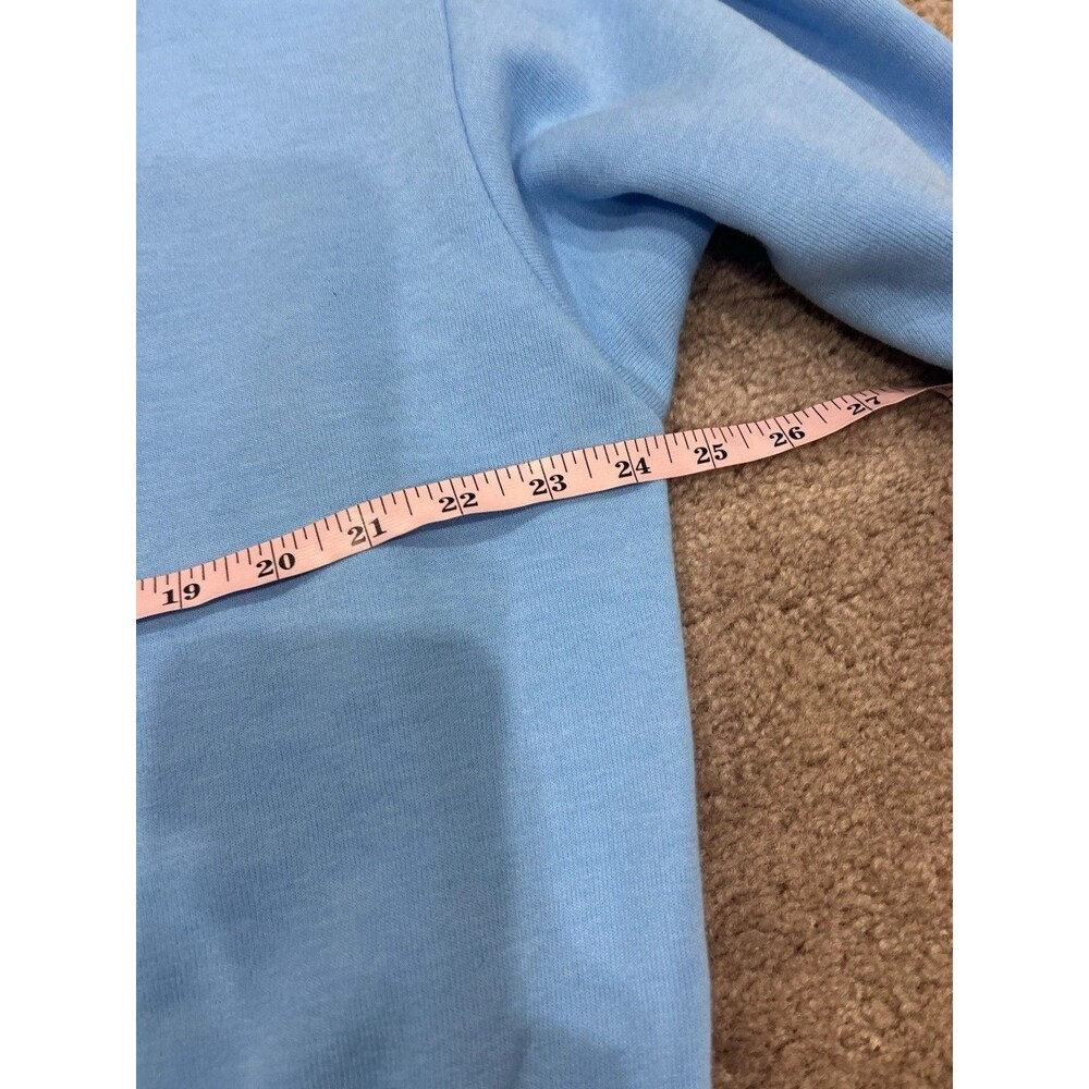 Aviator Nation Glitter Heart Relaxed Crewneck Sweatshirt Blue Size XS New - Picture 7 of 11
